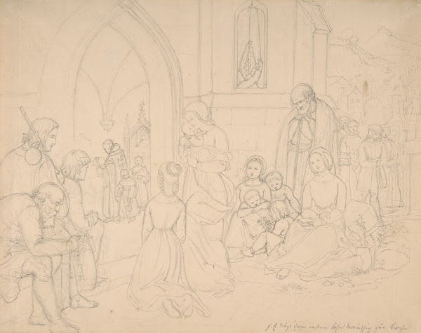 Saint Elizabeth Carrying Her First born Son to the Church ca 1850