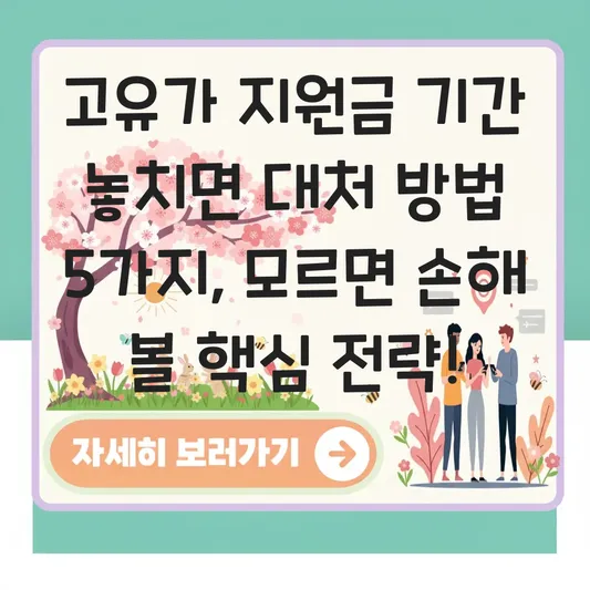고유가 지원금 기간 놓치면 대처 방법