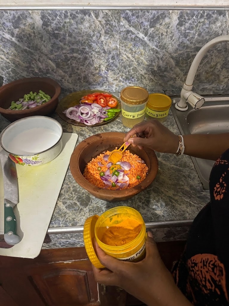 Cooking class in progress