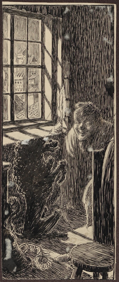 Man with poodle 1895 1928