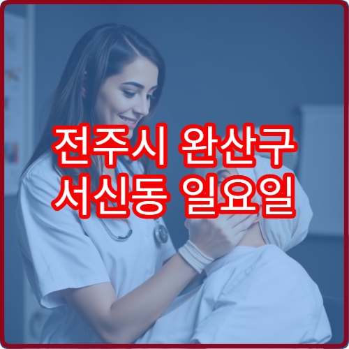 전주시 완산구 서신동 일요일 진료 소아청소년과 아이 진료