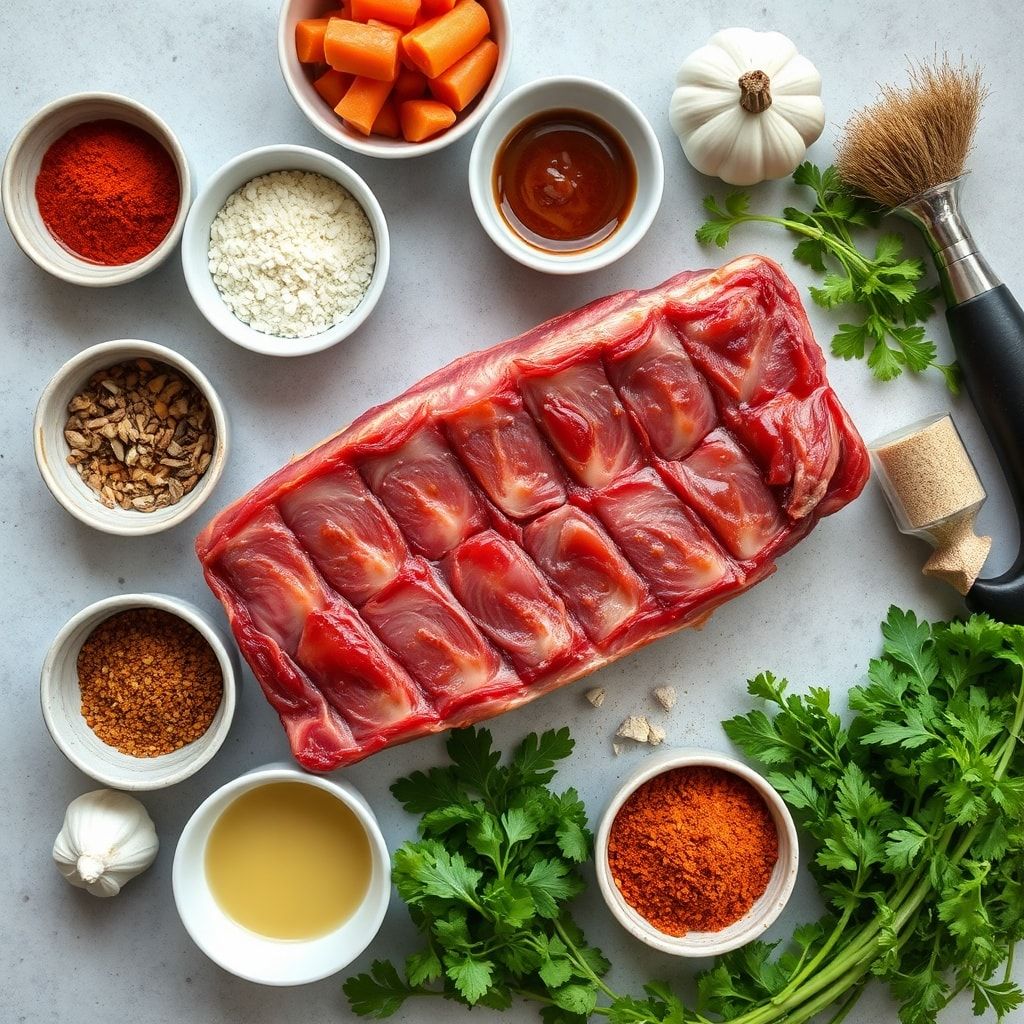 Ingredients for Fall-apart tender BBQ pork ribs made in no time with your Instant Pot! Easy Homemade Weeknight Dinner