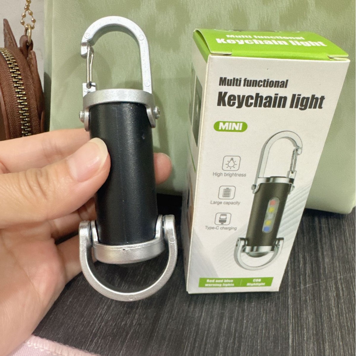 Mini-Taschenlampe mit Schlüsselanhänger, LED