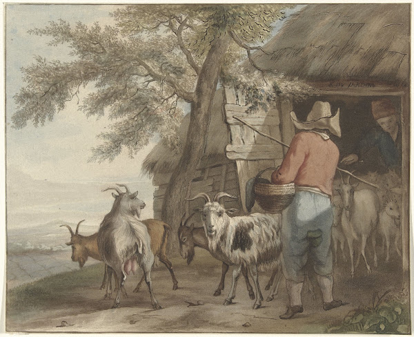 Geitenhoeder bij schuur 1821