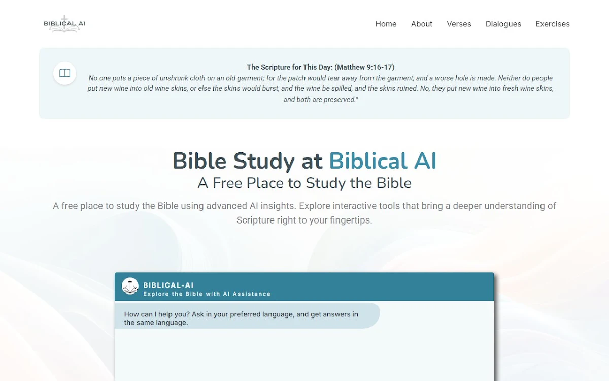Captura de biblical-ai