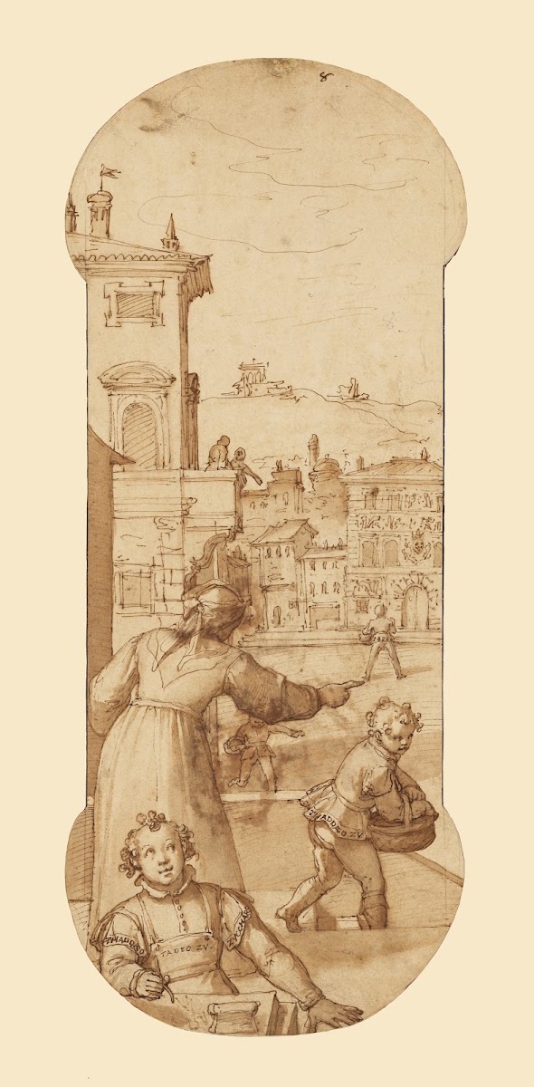 Taddeo Sent on an Errand by Calabreses Wife 1595