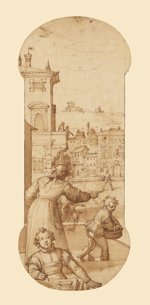 Taddeo Sent on an Errand by Calabreses Wife 1595