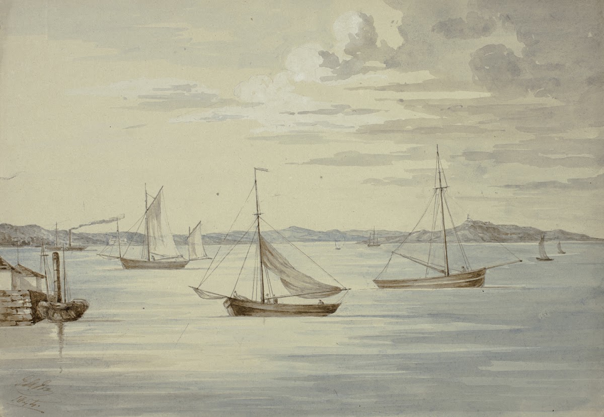 View Inchkeith and the Firth of Forth Islands from Granton 1844
