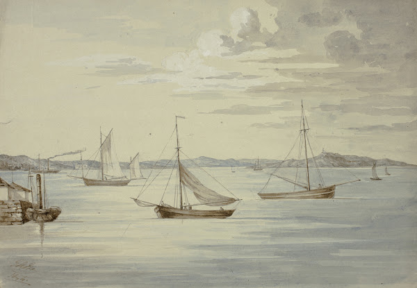 View Inchkeith and the Firth of Forth Islands from Granton 1844