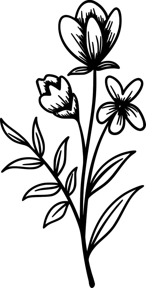 vintage easter SVG design of Wildflower for Cricut and Glowforge crafts.