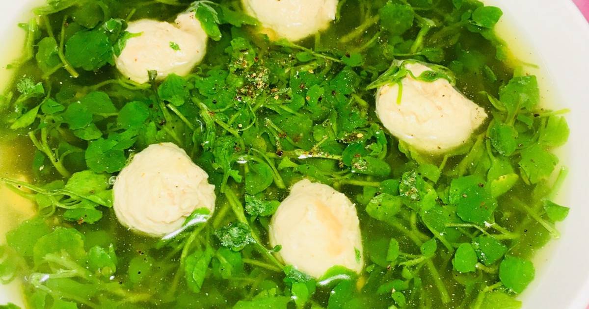 Canh Cải Xoong Nấu Mọc