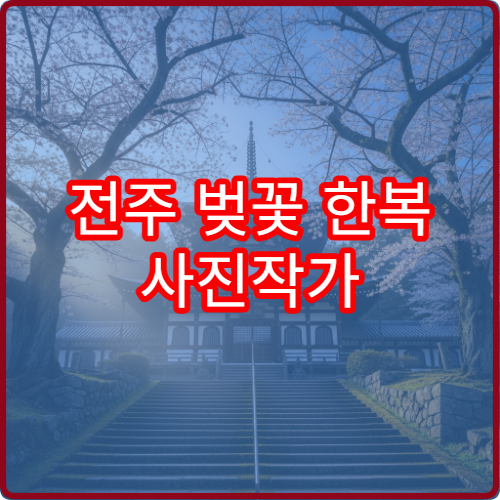 전주 벚꽃 한복 사진작가 추천 스팟과 조명 시간대