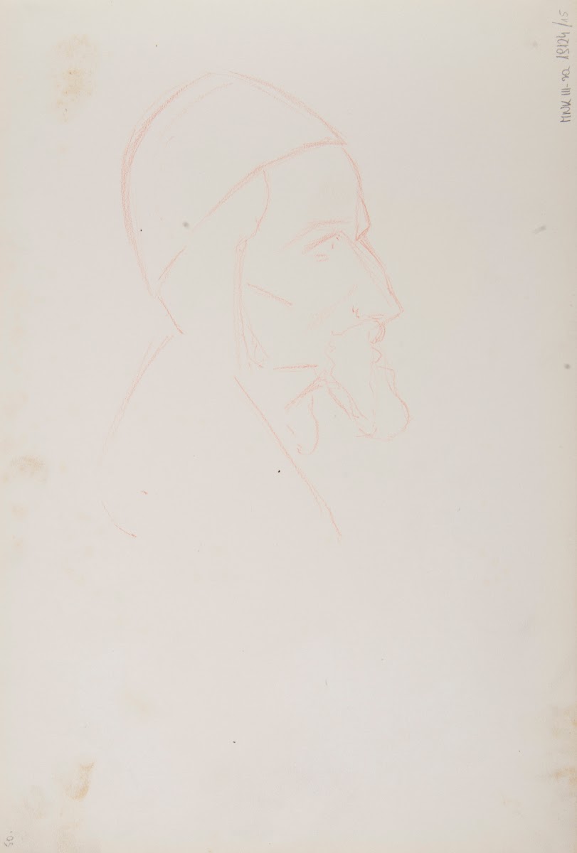 szkic popiersia Żyda 1883 1886