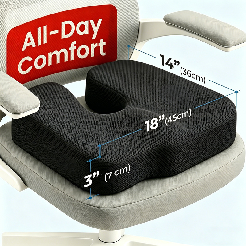 Sitzkissen Memory-Foam mit Gel-Kühlung