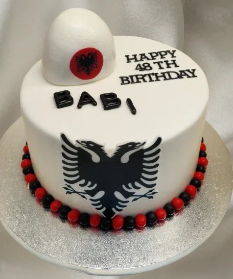 Albanian Themed Birthday Cake CB-NC772