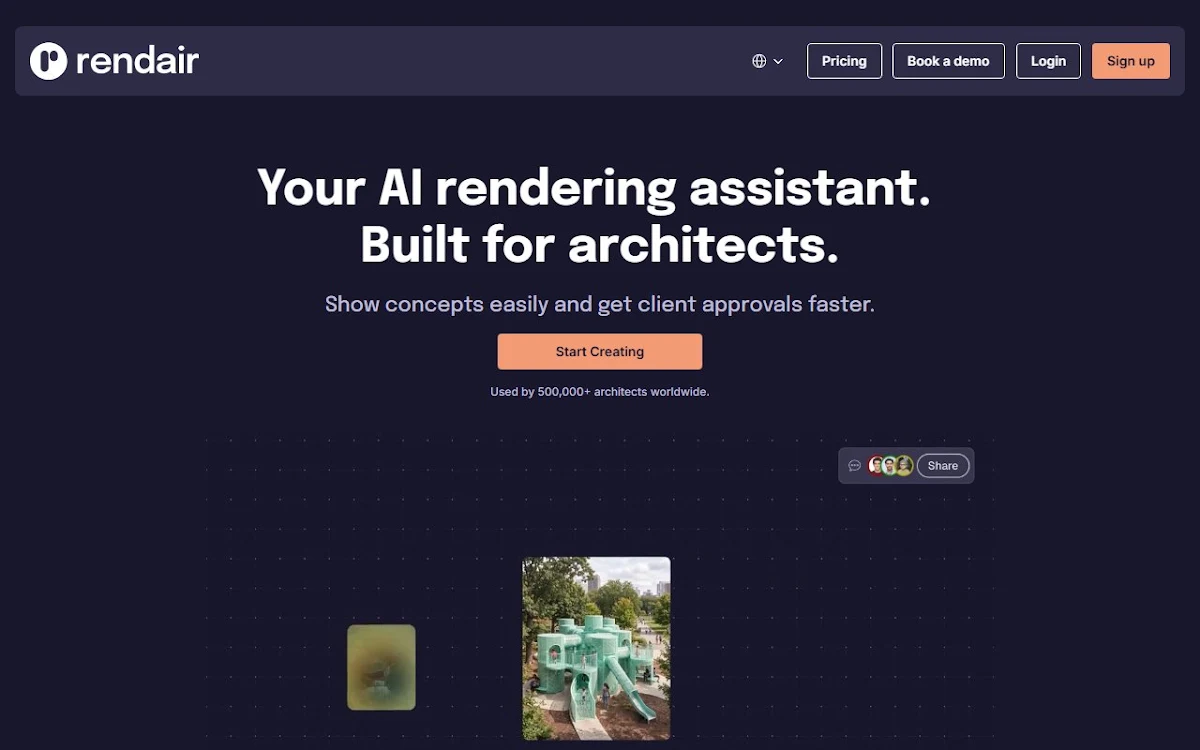 Captura de Rendair AI Platform
