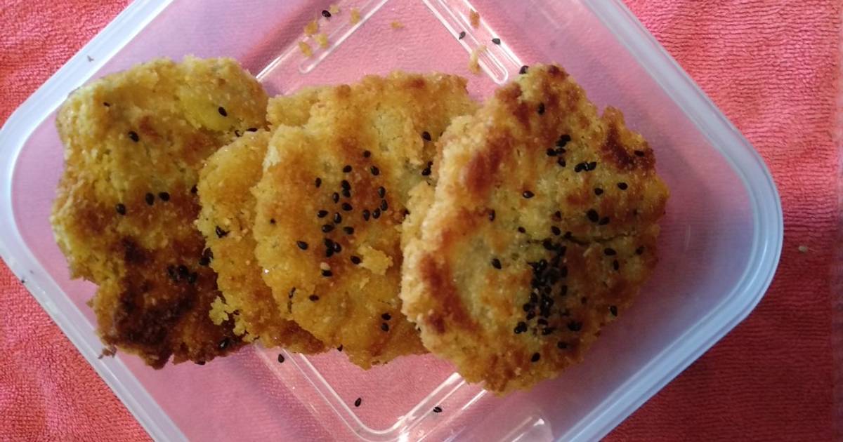 Bánh khoai lang yến mạch áp chảo