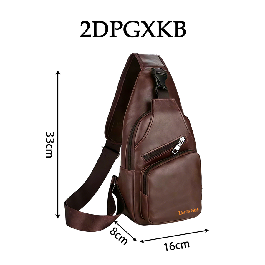 2D leather crossbody bag