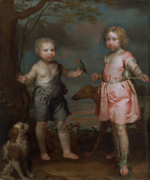 Lord John Hay and Charles Master of Yester later third Marquis of Tweeddale 1673