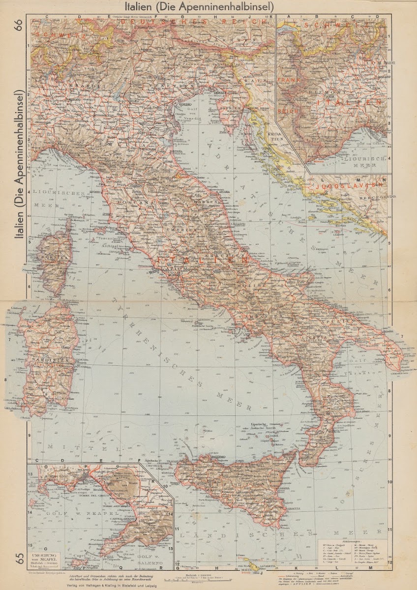 Italien Die Apenninenhalbinsel 1940