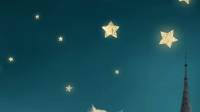 Cat Moon Stars Digital Art Dreamy 4K iPhone Wallpaper Background