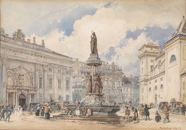 Freyung mit Austriabrunnen 1847