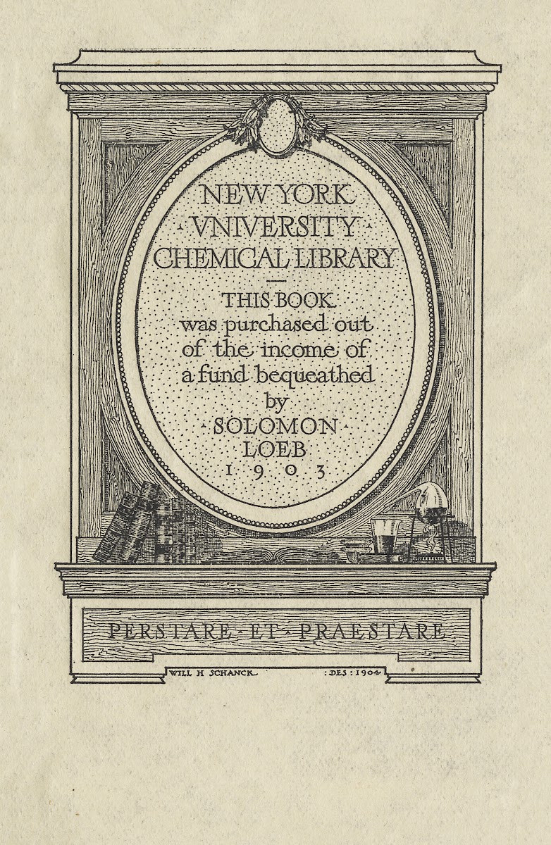 New York University CHEMICAL LIBRARY 1903