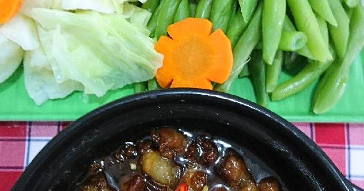 Rau luộc chấm kho quẹt
