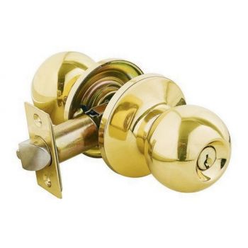 Cerradura Tubular Perilla Entrada Principal Latón Brillante 0255-33 Soprano
