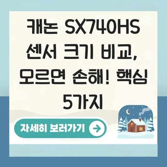 캐논 sx740hs 센서 크기 비교