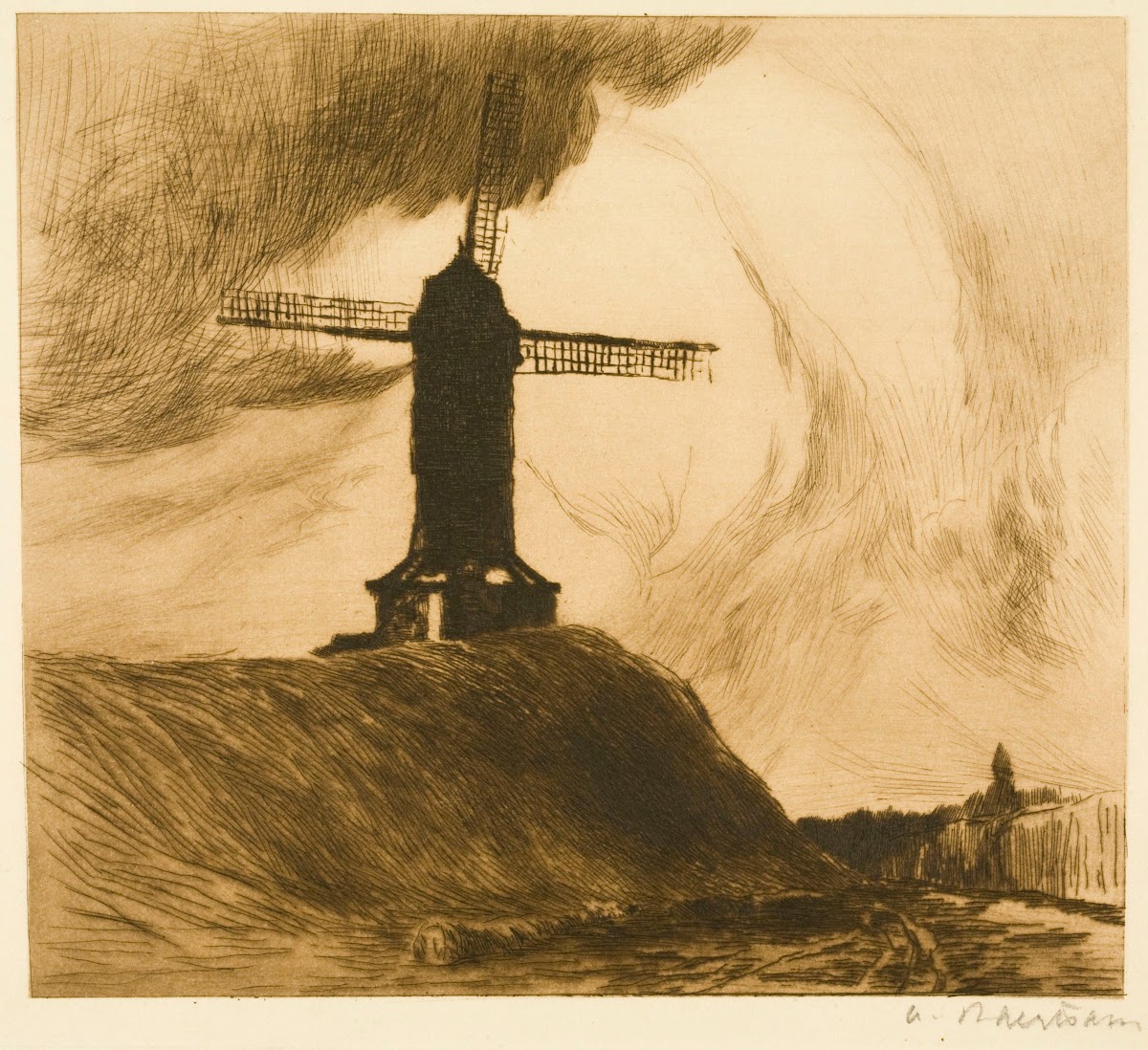 Mill ont the Ramparts I Bruges ca 1901