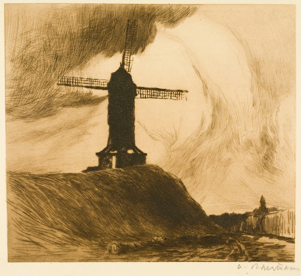 Mill ont the Ramparts I Bruges ca 1901
