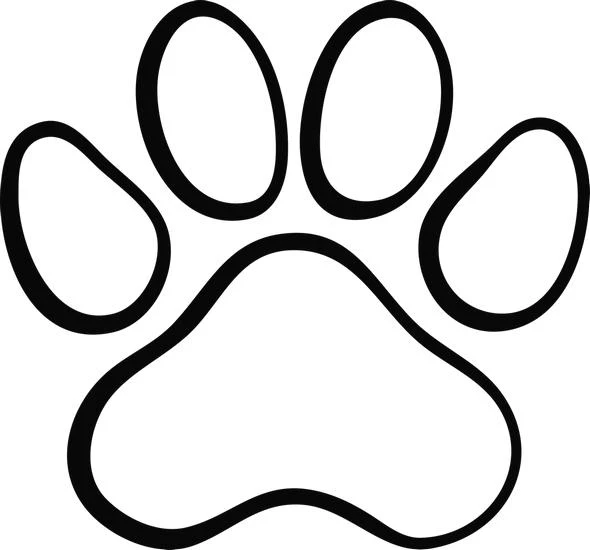 Animal Paw Print Free SVG for Silhouette Cameo cutting and engraving