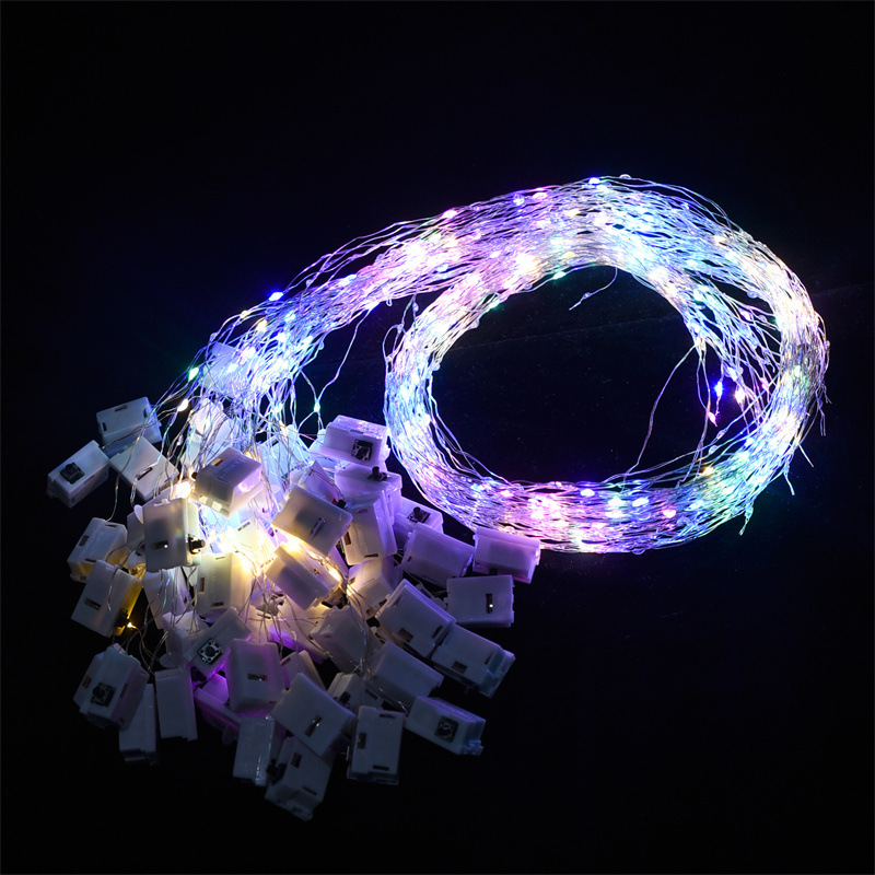 LED-Kupferdraht-Lichterkette mit Batteriebox