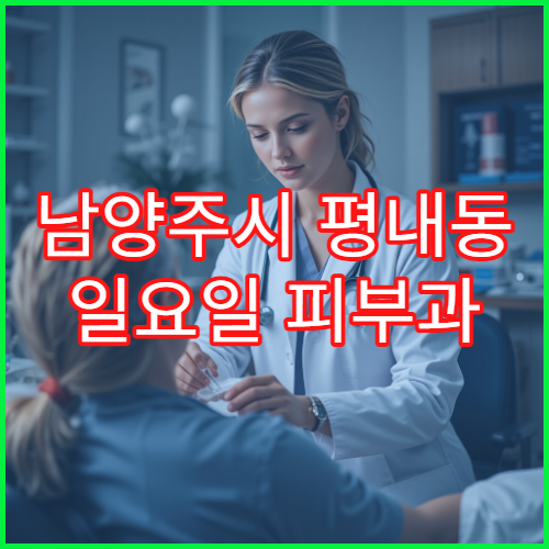 남양주시 평내동 일요일 피부과 습진 피부가려움 진료