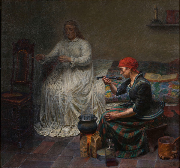Leonora Christina in Blaataarn The woman is cooking porridge 1896