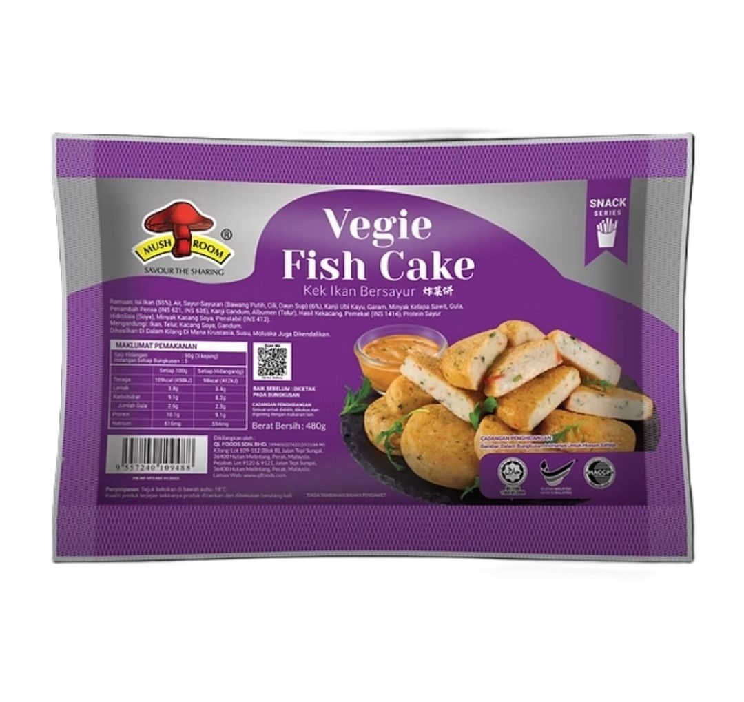 Ql Mushroom Vegie Fish Cake 480G