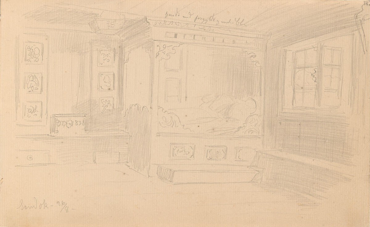 Bondestue Sandåk i Vinje 1857