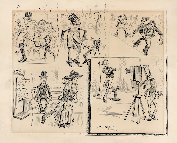 Reflections at the rink 1885