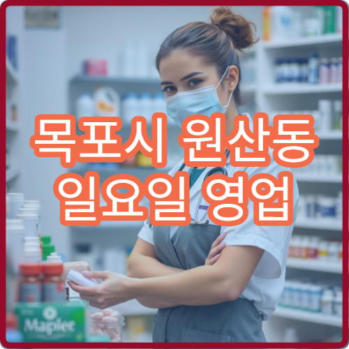 목포시 원산동 일요일 영업 약국 해열제·몸살약 구매 가능