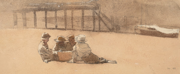 Four Boys on a Beach 1873