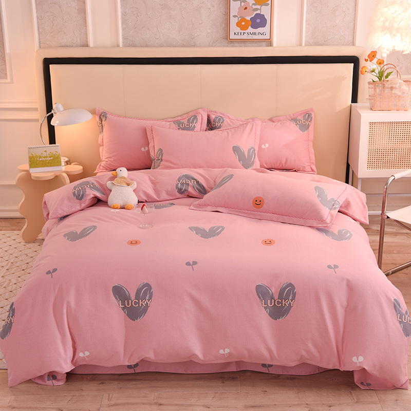 Bedding set made from brushed cotton, printed