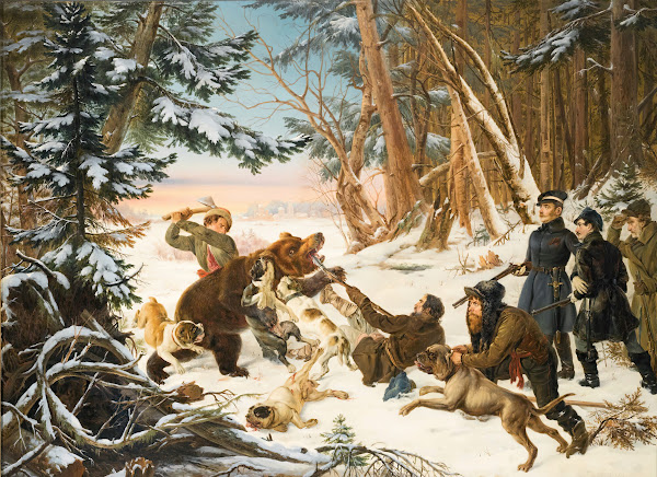The Tsarevich Alexander Nikolaevich On A Bearhunt On The Outskirts Of Moscow 184