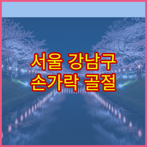 서울 강남구 손가락 골절 이상 증상 관절 치료 가능한 손외과