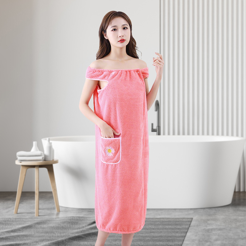 Coral fleece bathrobe for women
