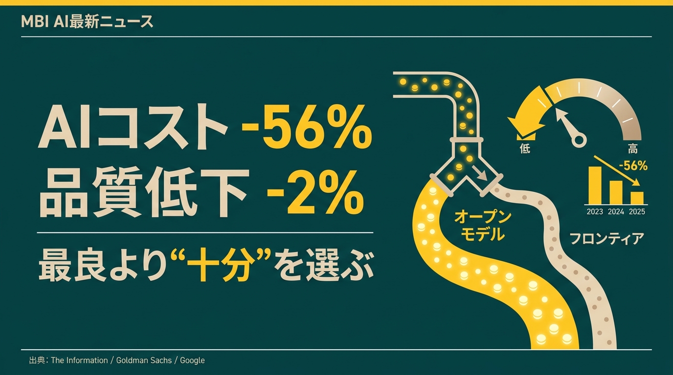 AT&T、AIコストを56%削減 品質低下は2% ─ ゴールドマンが説く「モデル最適化レイヤー」とGemma10億DL