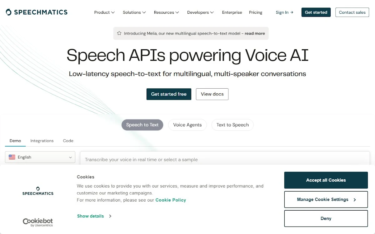 Captura de Speechmatics