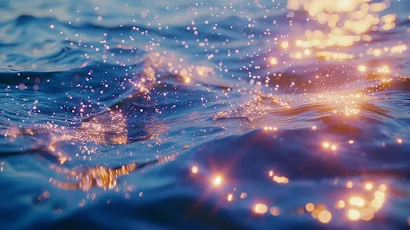 Ai Art, Waves, Water, Sparkles, Depth Of Field 5K Wallpaper Background