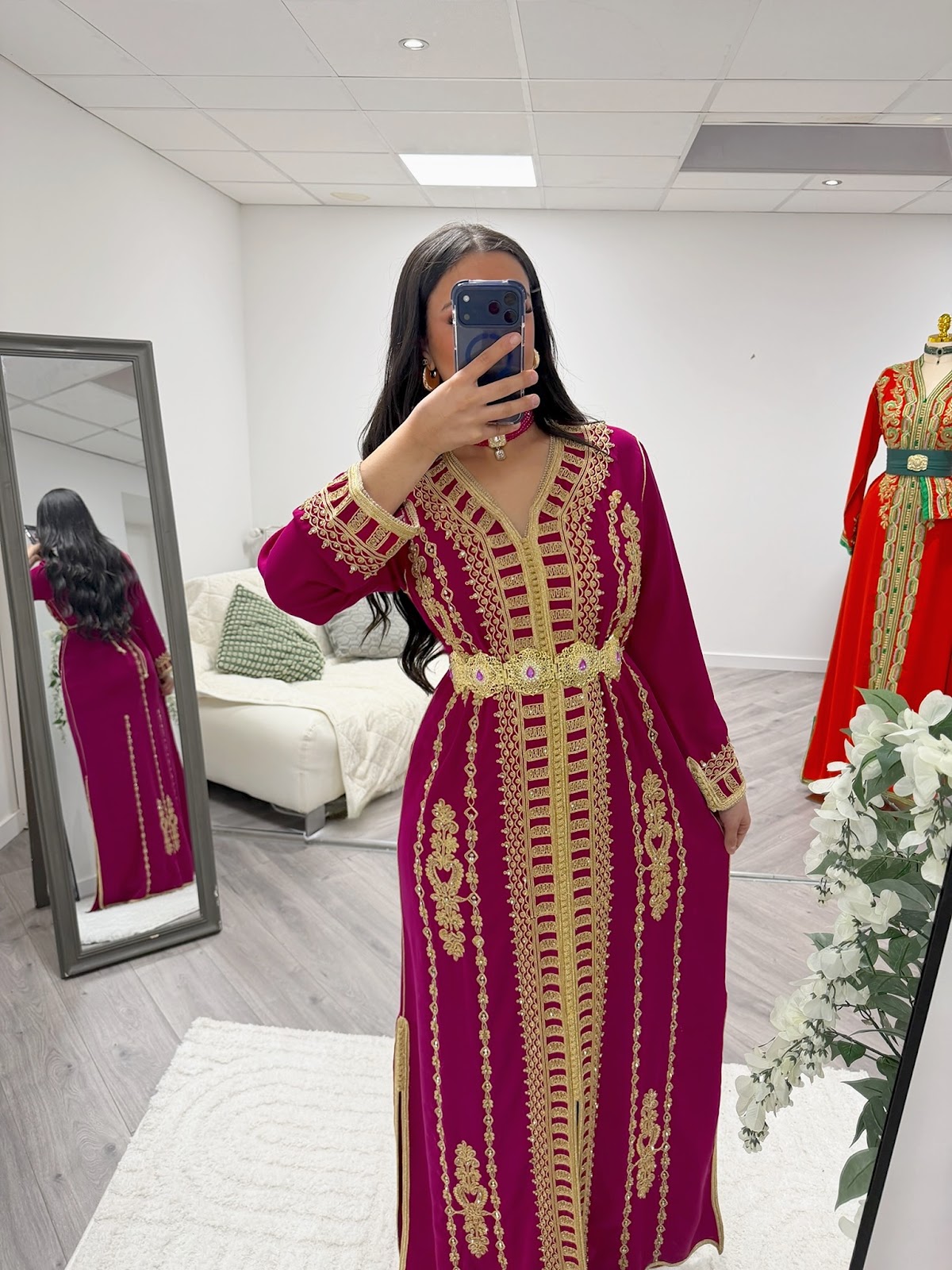 Caftan rose — Maison Zahr