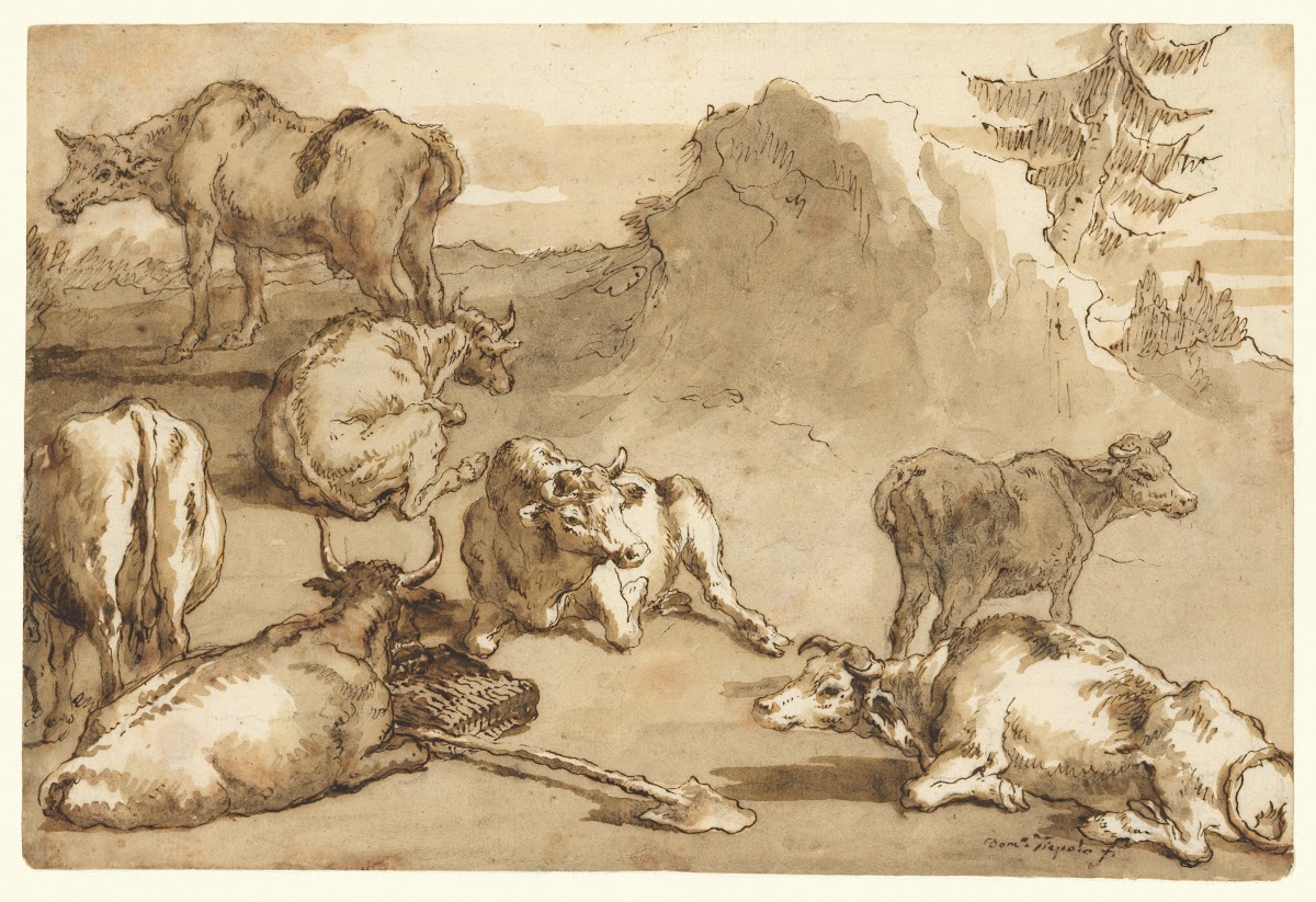 Cattle in a Landscape mid 18thearly 19th century